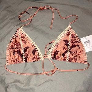 Gorgeous Topshop floral and crochet bikini top